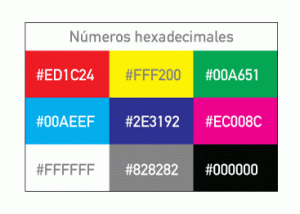 colores en hexadecimales